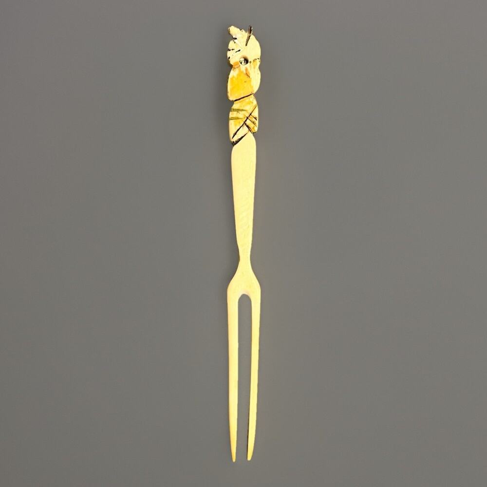 Vtg Pineapple Souvenir Fork Pick Tropical Figure Handle Early Plastic MCM Retro